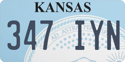 KS license plate 347IYN