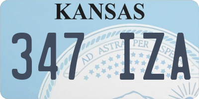 KS license plate 347IZA