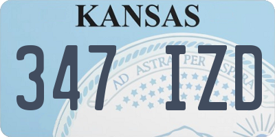 KS license plate 347IZD