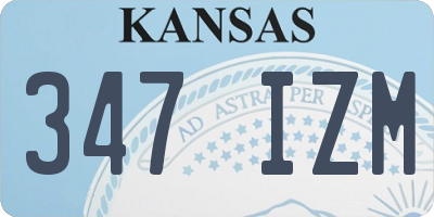 KS license plate 347IZM