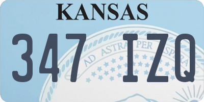 KS license plate 347IZQ