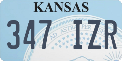 KS license plate 347IZR