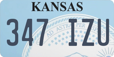 KS license plate 347IZU
