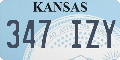 KS license plate 347IZY