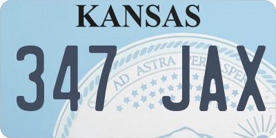 KS license plate 347JAX