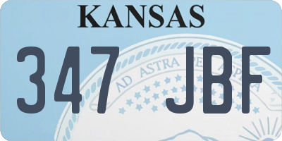 KS license plate 347JBF