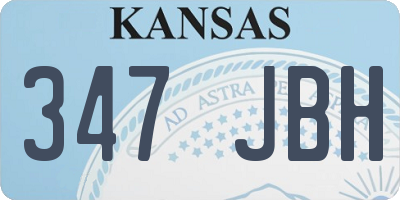 KS license plate 347JBH