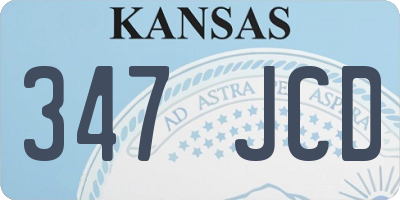 KS license plate 347JCD