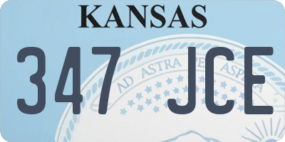 KS license plate 347JCE