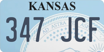 KS license plate 347JCF