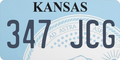 KS license plate 347JCG