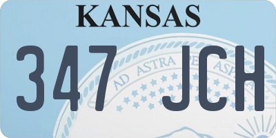 KS license plate 347JCH