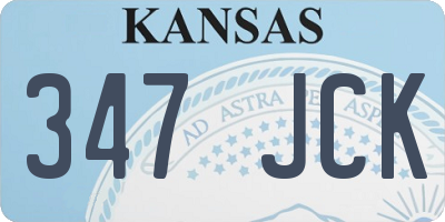 KS license plate 347JCK