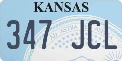 KS license plate 347JCL