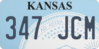 KS license plate 347JCM