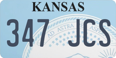 KS license plate 347JCS