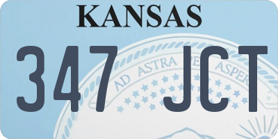 KS license plate 347JCT