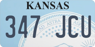 KS license plate 347JCU