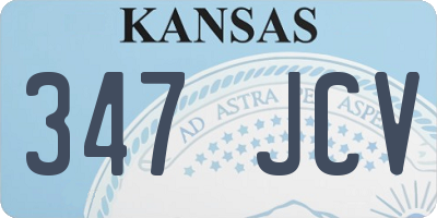 KS license plate 347JCV