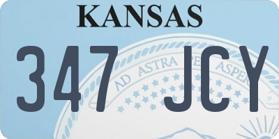 KS license plate 347JCY