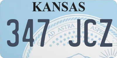 KS license plate 347JCZ