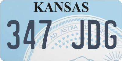 KS license plate 347JDG
