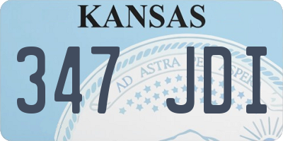 KS license plate 347JDI