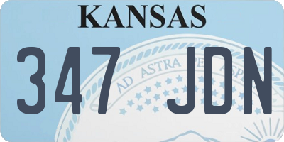 KS license plate 347JDN