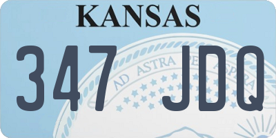 KS license plate 347JDQ