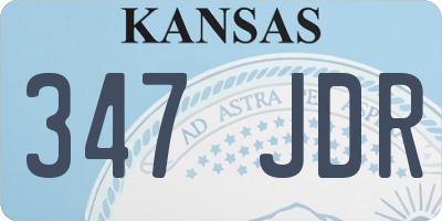 KS license plate 347JDR