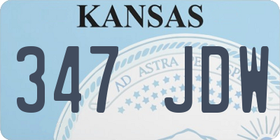 KS license plate 347JDW