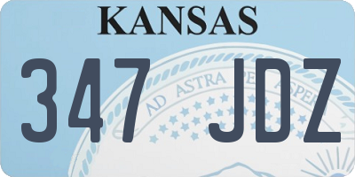 KS license plate 347JDZ