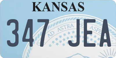 KS license plate 347JEA