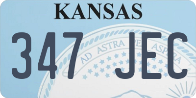 KS license plate 347JEC