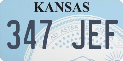 KS license plate 347JEF