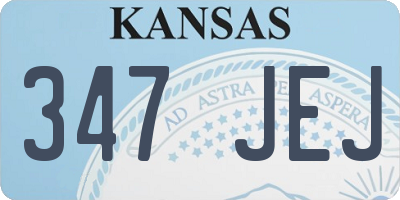 KS license plate 347JEJ