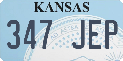 KS license plate 347JEP