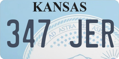KS license plate 347JER