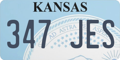 KS license plate 347JES