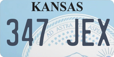 KS license plate 347JEX