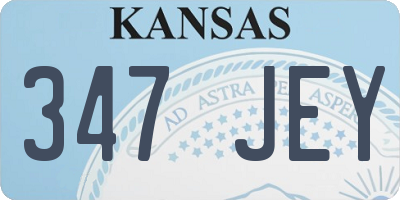 KS license plate 347JEY