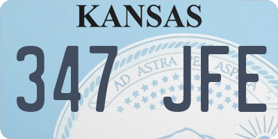 KS license plate 347JFE