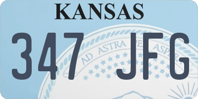 KS license plate 347JFG