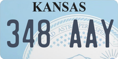 KS license plate 348AAY