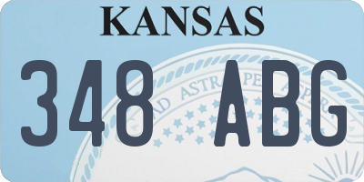 KS license plate 348ABG
