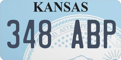 KS license plate 348ABP