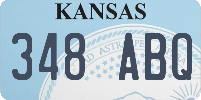 KS license plate 348ABQ