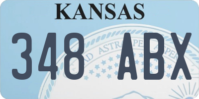 KS license plate 348ABX