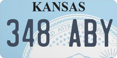 KS license plate 348ABY