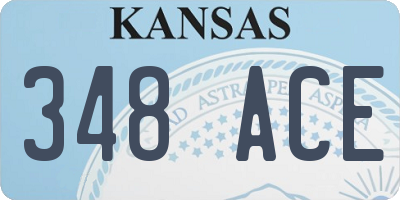 KS license plate 348ACE